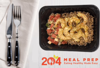 Meals | Lemon-Garlic Shrimp w/ Watermelon Feta Farro Salad